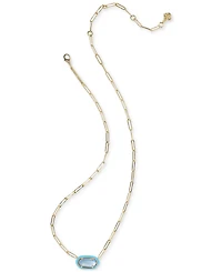 Kendra Scott Elisa Enamel Frame Paperclip Necklace, 17" + 3" extender