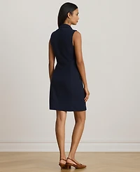 Lauren Ralph Women's Double-Breasted Crepe Sleeveless Dress