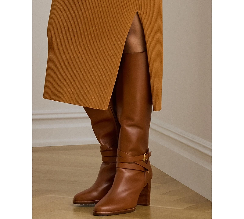 Lauren Ralph Women's Grenya Rib-Knit Pencil Midi Skirt