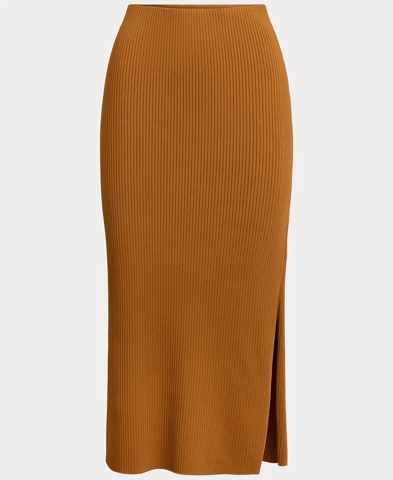 Lauren Ralph Women's Grenya Rib-Knit Pencil Midi Skirt