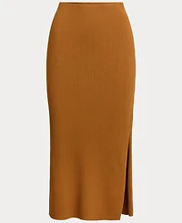 Lauren Ralph Women's Grenya Rib-Knit Pencil Midi Skirt