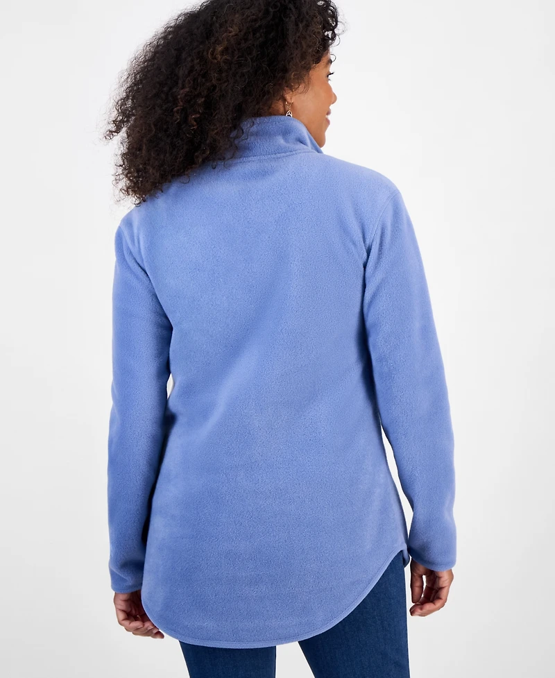 Style & Co Women's Polar Fleece Quarter-Zip Mock-Neck Sweatshirt, Created for Macy's