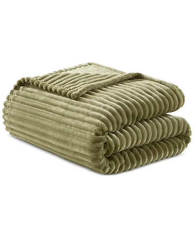 Arch Studio Ribbed Plush Blanket, Twin, Macy's Exclusive