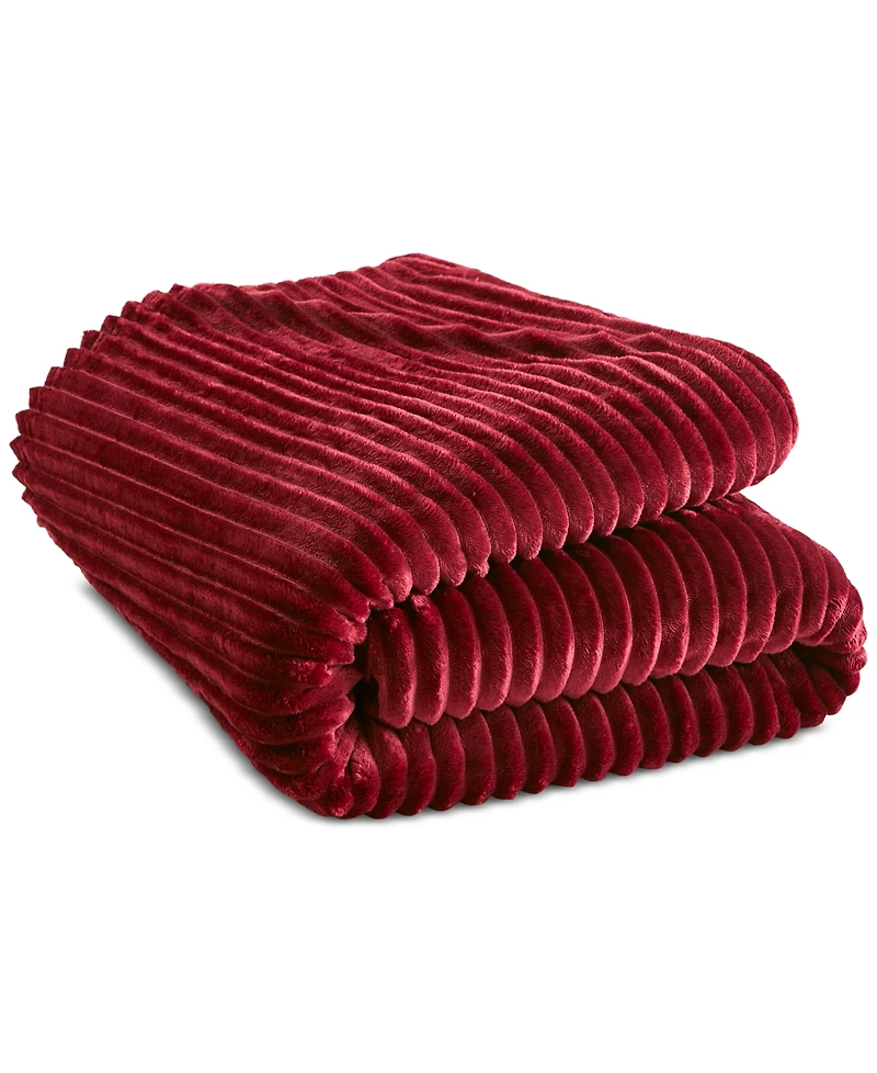 Arch Studio Ribbed Plush Blanket, King, Macy's Exclusive