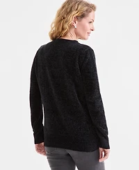 Style & Co Women's Chenille Crewneck Cable-Knit Sweater, Macy's Exclusive