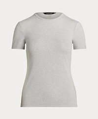 Lauren Ralph Women's Stretch Cotton Crewneck Tee