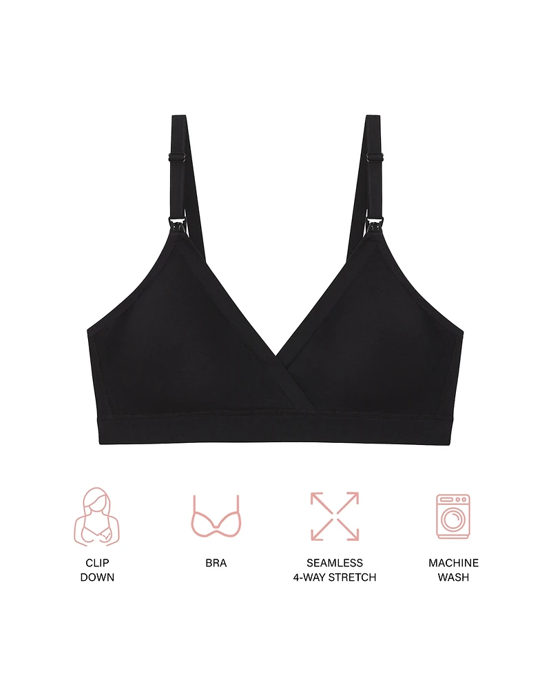 Motherhood Women's Maternity Wireless Seamless Wrap Nursing Bra