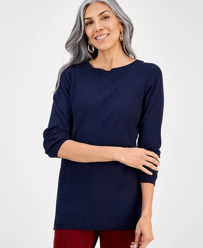 Style & Co Petite Boat-Neck Sweater, Macy's Exclusive