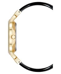 Anne Klein Women's Quartz Tan Acetate and Gold-Tone Metal Alloy Bangle Watch, 36mm