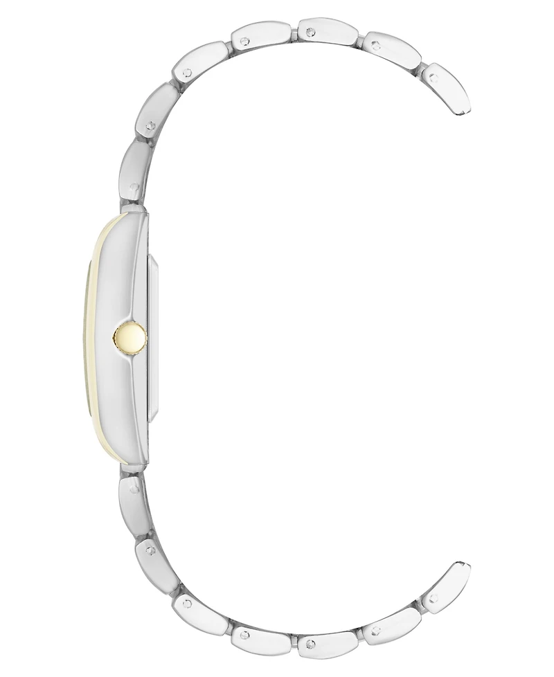 Anne Klein Women's Quartz Rectangular Two-Tone Metal Alloy Watch