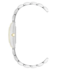 Anne Klein Women's Quartz Rectangular Two-Tone Metal Alloy Watch