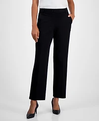 Kasper Women's Mid-Rise Pull-On Straight-Leg Pants, Regular & Petite