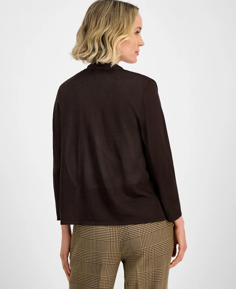 Kasper Women's Long Sleeve Cardigan Sweater, Regular & Petite