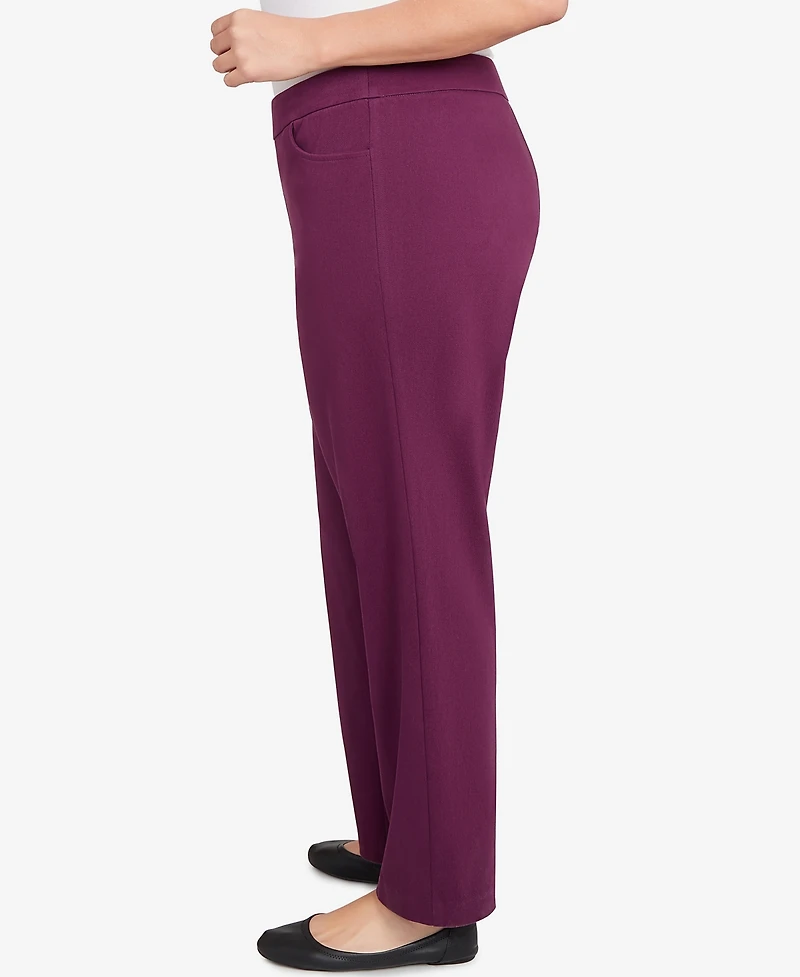 Alfred Dunner Plus Urban Legend Fitted Twill Pull On Medium Length Pants