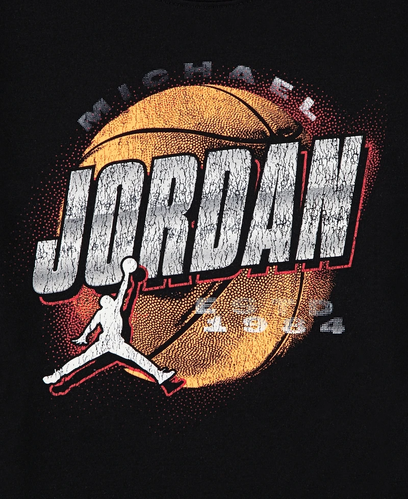 Jordan Toddler and Little Boys Distressed Chrome T-Shirt