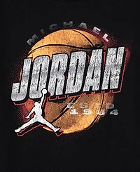 Jordan Toddler and Little Boys Distressed Chrome T-Shirt