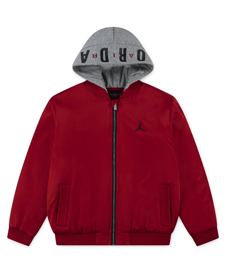 Jordan Boys 2T-7 Big Logo Hooded Bomber Jacket