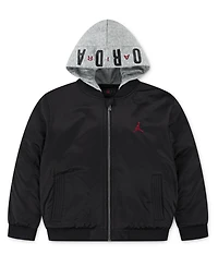 Jordan Toddler and Little Boys Big Logo Hooded Bomber Jacket