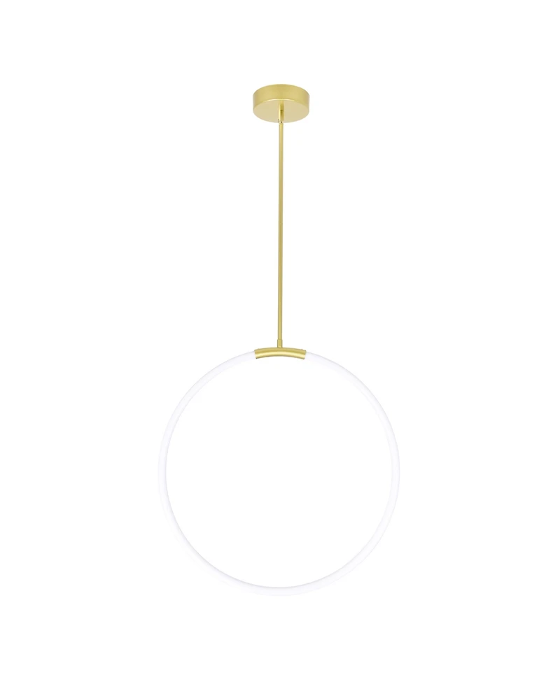 Cwi Lighting 26" Metal Hoops 1 Light Led Chandelier