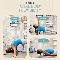 LifePro Yoga Wheel Set for Back, Shoulder, and Neck Pain Relief – Back Roller Wheel for Stretching and Alignment
