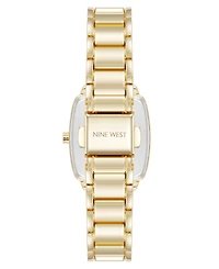 Anne Klein Women's Quartz Cushion Gold-Tone Metal Alloy Watch, 26mm