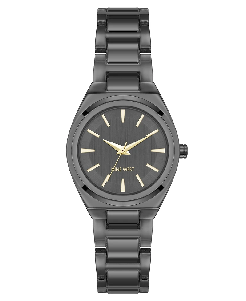 Anne Klein Women's Quartz Minimalist Gray Metal Alloy Watch, 30mm