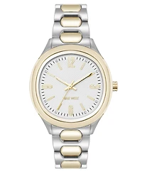 Anne Klein Women's Quartz Unique Silver-Tone and Gold-Tone Metal Alloy Watch, 33mm