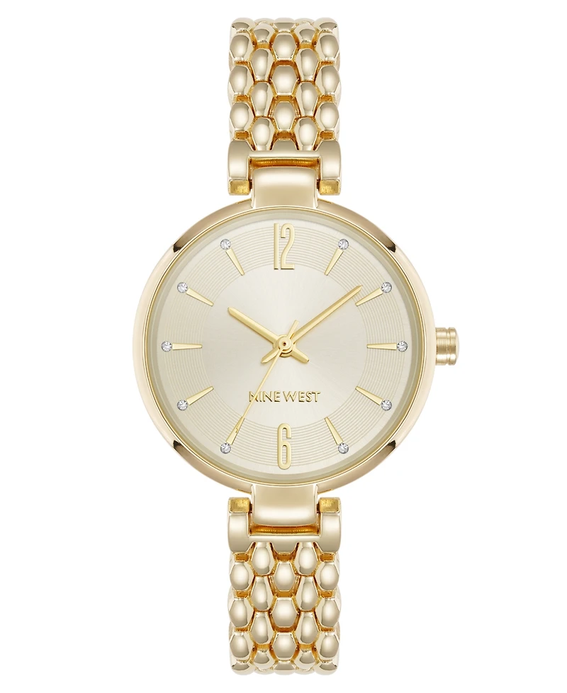 Anne Klein Women's Quartz Contemporary Gold-Tone Metal Alloy Watch, 35mm