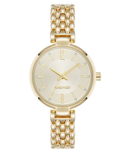 Anne Klein Women's Quartz Contemporary Gold-Tone Metal Alloy Watch, 35mm
