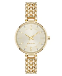 Anne Klein Women's Quartz Contemporary Gold-Tone Metal Alloy Watch, 35mm