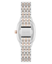 Anne Klein Women's Quartz Delicate Oval Silver-Tone and Rose Gold-Tone Metal Alloy Watch, 23mm