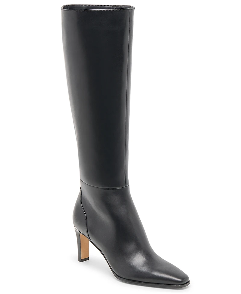 Dolce Vita Women's Emmi Wide-Calf Pointed-Toe Blade-Heel Knee-High Tall Dress Boots