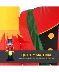 Homcom 8' Christmas Inflatable Nutcracker soldier Outdoor Blow-Up Decoration
