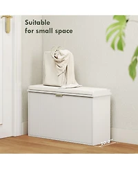 Homcom Shoe Bench with Padded Seat and Flip-Drawer for 8 Pairs,