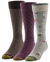 Gold Toe Men's 3-Pack Outdoorsman Reinforced Toe Crew Socks