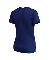 Fanatics Women's Navy Toronto Maple Leaf's Total Shine V-Neck T-Shirt