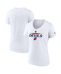 Fanatics Women's White New Jersey Devils Special Edition V-Neck T-Shirt
