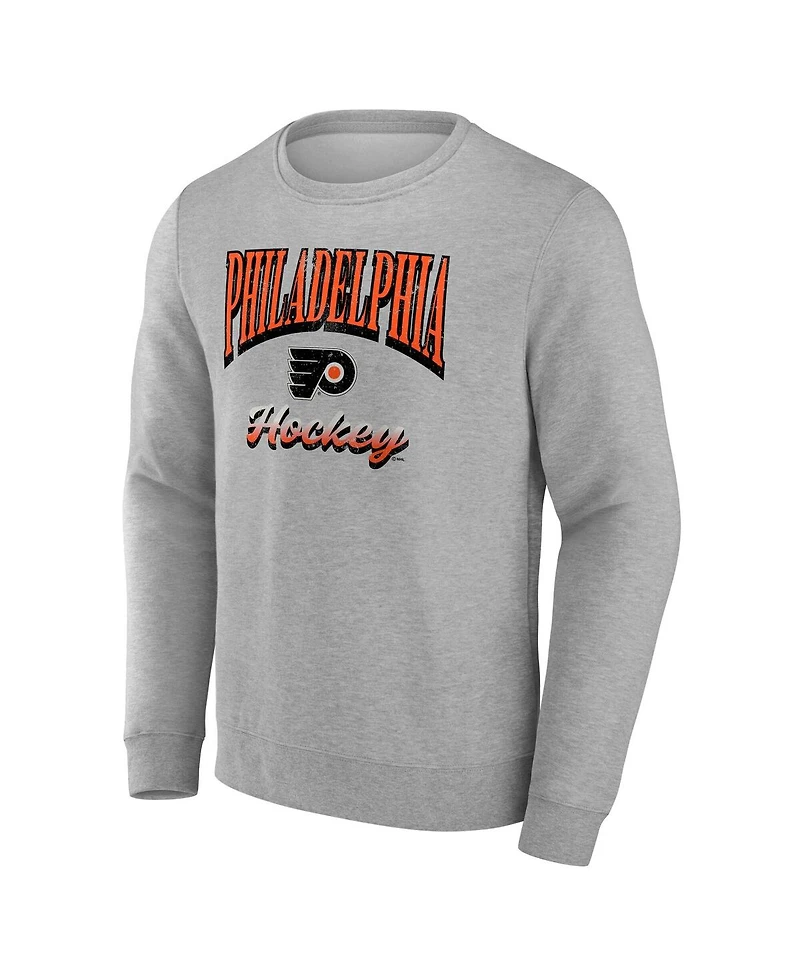 Fanatics Men's Gray Philadelphia Flyers Light the Candle Fleece Pullover Sweatshirt
