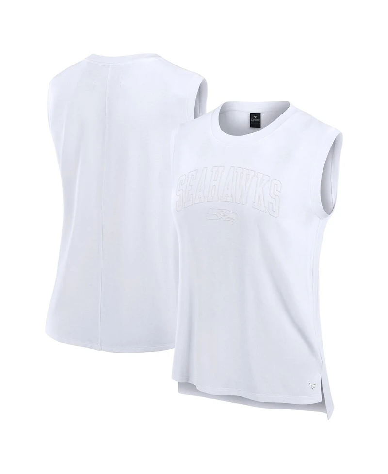 Fanatics Women's White Seattle Seahawks Studio Gym Tank Top