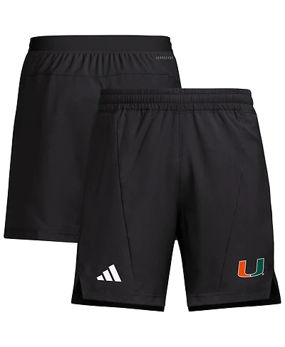 Adidas Men's Black Miami Hurricanes Program Woven Training Shorts