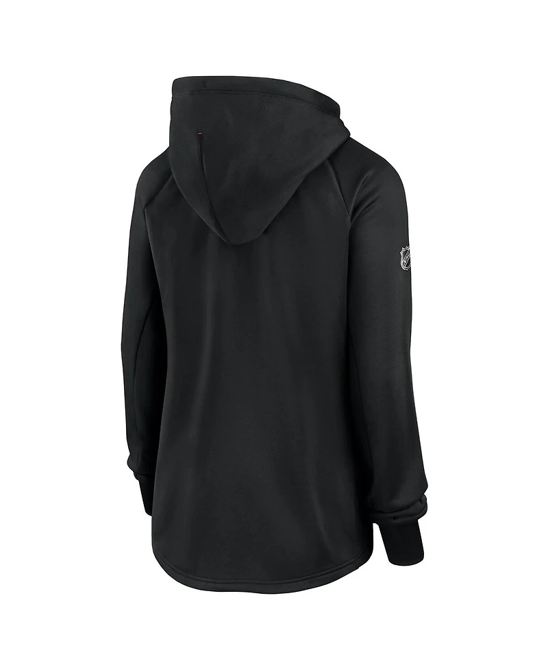 Fanatics Women's Black Carolina Hurricanes Authentic Pro Rink Fleece Full-Zip Jacket