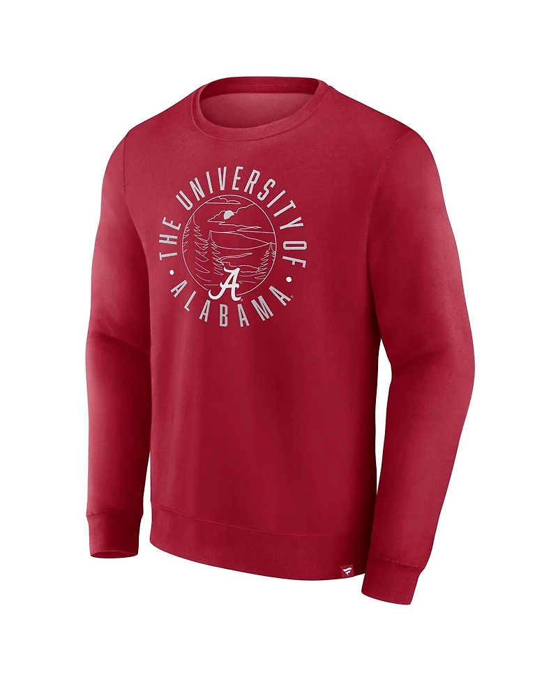 Fanatics Men's Crimson Alabama Tide Destination Pullover Sweatshirt