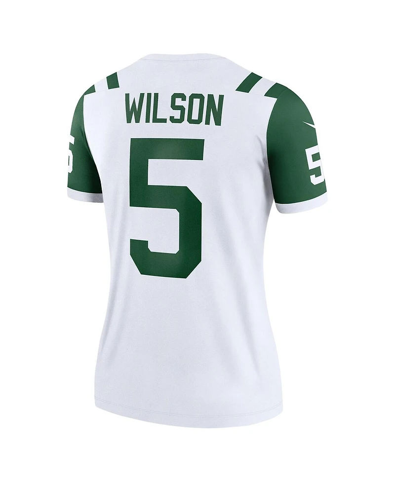 Nike Women's Garrett Wilson Classic Alternate White New York Jets Legend Player Performance Top