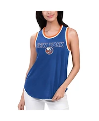G-iii 4Her by Carl Banks Women's Royal New York Islanders Strategy Tank Top