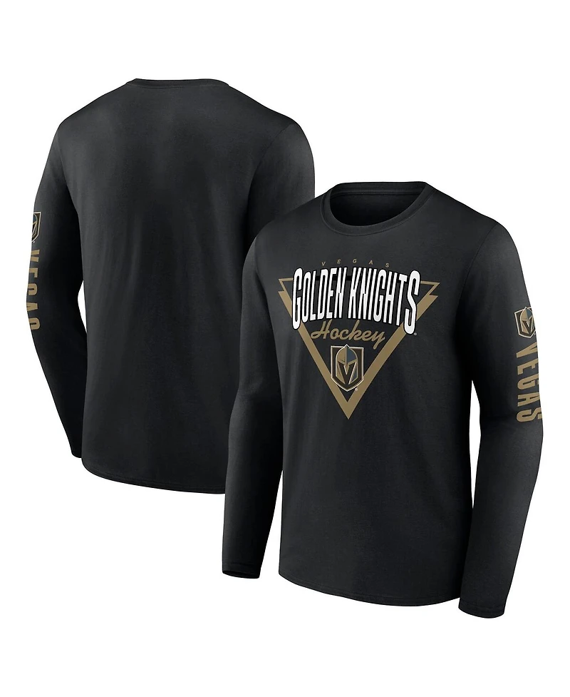 Fanatics Men's Black Vegas Golden Knights Headline Long Sleeve T-Shirt