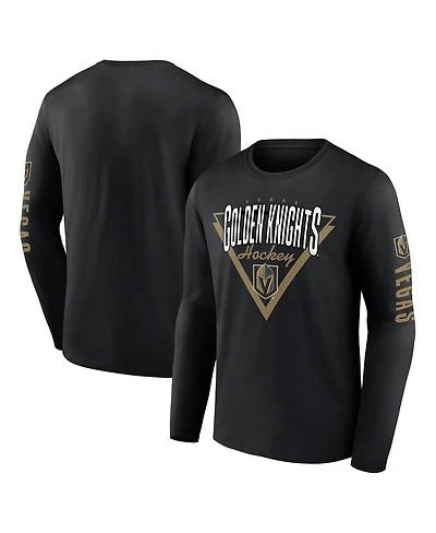 Fanatics Men's Black Vegas Golden Knights Headline Long Sleeve T-Shirt