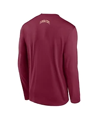 Nike Men's Garnet Florida State Seminoles On-Court Basketball Shootaround Performance Long Sleeve T-Shirt