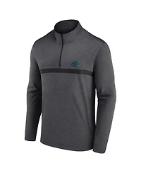 Fanatics Men's Charcoal Carolina Panthers Head-to-Head Quarter-Zip Pullover Sweatshirt