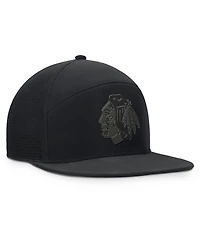 Fanatics Men's Black Chicago Blackhawks Front Office Adjustable Hat