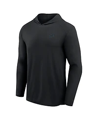 Fanatics Men's Black Detroit Lions Front Office Power Mono Long Sleeve Hoodie T-Shirt